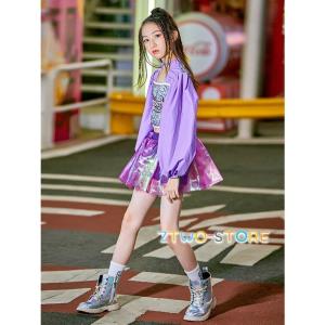 キッズダンス衣装 ヒップホップ 女の子 ステー...の詳細画像2