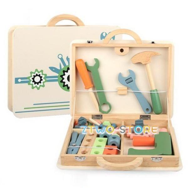 積み木 知育玩具 男の子のおもちゃ で おままごと 「はじめての大工さん」誕生日プレゼント 孫 考え...