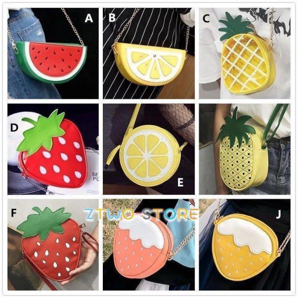子供 苺 スイカ レモン フルーツ 透明 ショルダーバッグ 鞄 カバン 斜めがけバッグ クリアバッグ...