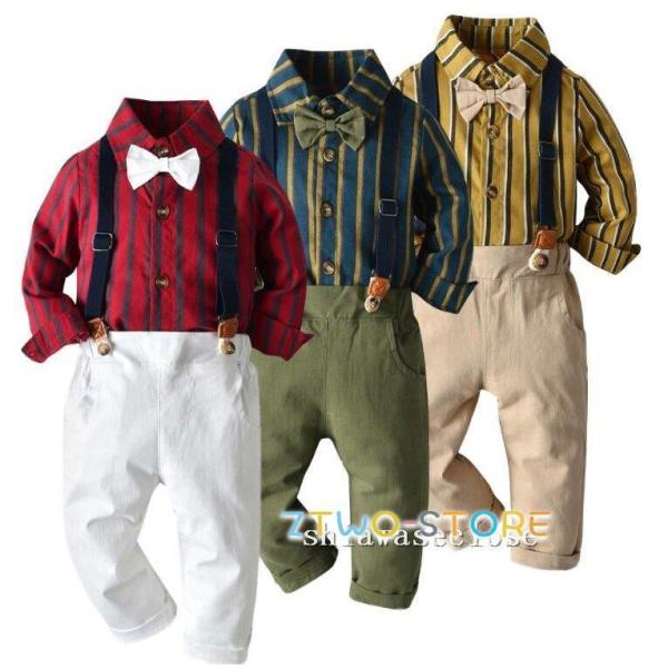 ベビー フォーマル 男の子 子供スーツ サロペット 子供服 フォーマルスーツ  セットアップ 赤ちゃ...
