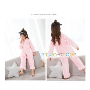 パジャマ キッズ 着る毛布 女の子 ルームウェ...の詳細画像5