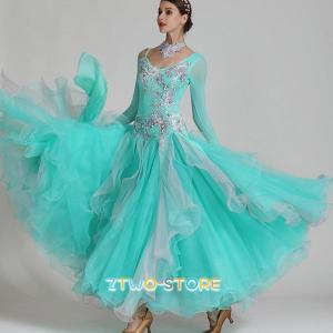 6カラー サイズ指定可 社交ダンス 衣装 モダンドレス 社交ダンスドレス