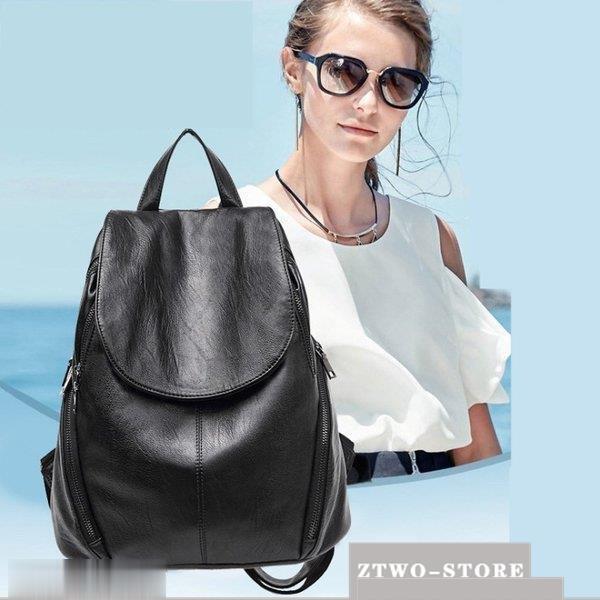 本革　羊革　リュック リュックサックディース バックパック デイパック レザーバッグ ショルダーバッ...