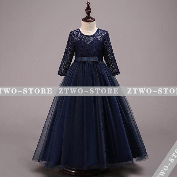 子供ドレス ピアノ発表会 長袖 結婚式 キッズ フォーマルドレス 子どもドレス ジュニアドレス 6色...