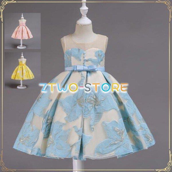 子供ドレスピアノ発表会 結婚式 子どもドレスフォーマルピアノ発表会ドレス キッズワンピース コンクー...