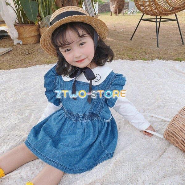 子供服 女の子 ワンピースドレス セットアップ  可愛い 春 秋 韓国 子供服 キッズ おしゃれ お...