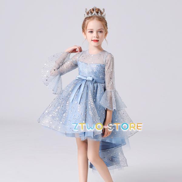 子供服 フォーマル発表会ドレス キッズ子どもワンピース 長袖ワンピ ピアノ 発表会 韓国子供服 卒園...