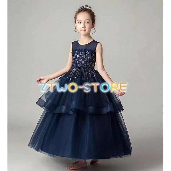 子供ドレス　女の子ドレス　子供フォーマルドレス　フラワーガール　ピンク グリーン ネイビー　女の子花...