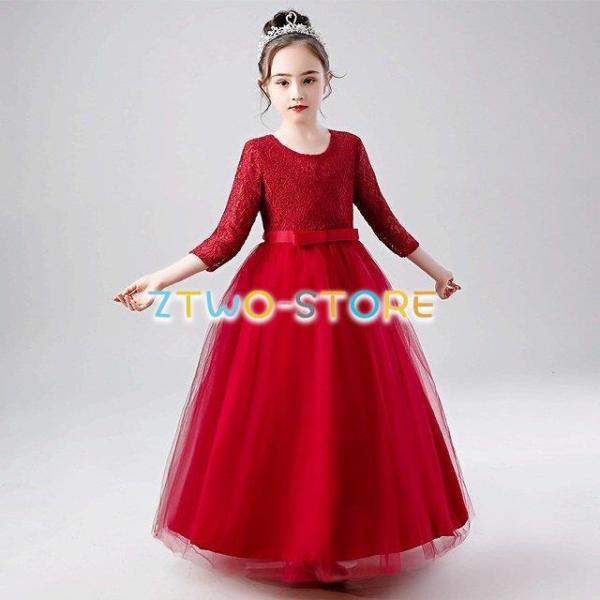 子供ドレス　女の子ドレス　　ピアノ発表会ドレス　　フラワーガール　子供フォーマットドレス　ネイビー　...