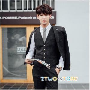 スーツ★発表会 忘年会 二次会 花婿の介添え 通勤 結婚式 卒業式 3ピーススーツ ジャケット+パンツ+ベスト パーティー 紳士用 ビジネス 春秋 チェック柄 就職 スーツ☆発表会 忘年会 二次会 花婿の介添え 通勤 結婚式 卒業式 3