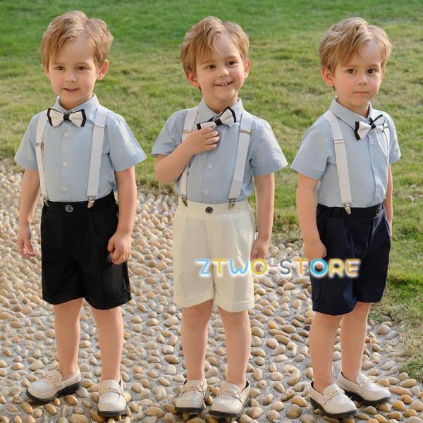 男の子スーツ フォーマル おしゃれ 半袖 夏 ベビーフォーマル ピアノ発表会 服装 子供スーツ 誕生...