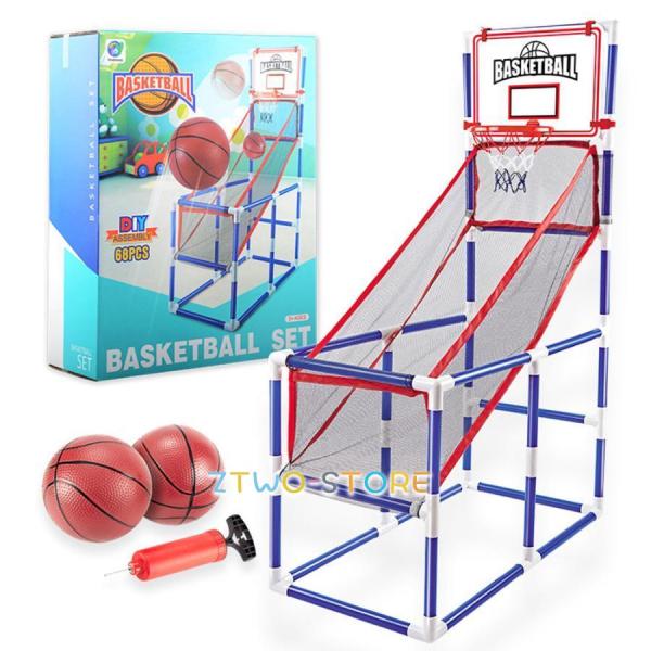 バスケットゴール 室内 子供用 おもちゃ セット ボール付き 屋外 小学生 練習 ネット 組立式 バ...