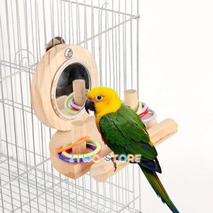 鳥のおもちゃ 鳥 セキセイインコ おもちゃ インコ 止まり木 とまり木 鏡 鳥かご ケージ｜ztwo-store