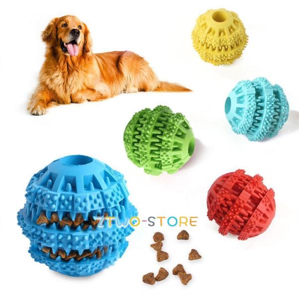犬のおもちゃのボールインタラクティブな犬の御馳走のおもちゃペットの歯のクリーニングのための耐久性のあ...