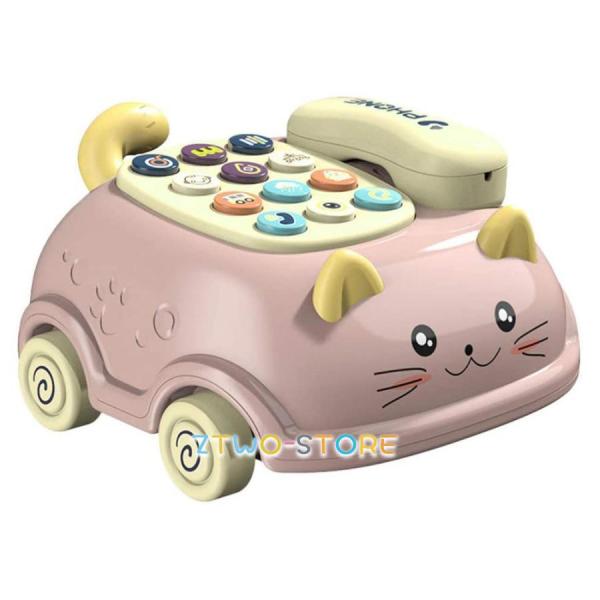 電話玩具 子供おもちゃ かわいい ネコ 音楽玩具 おしゃべり電話 アンティーク ビンテージ 置き物 ...
