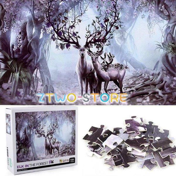 ジグソーパズル パズル 鹿 3頭 もののけ 1000ピース 鮮やか 色彩 知育玩具 知育 幼児 子供...