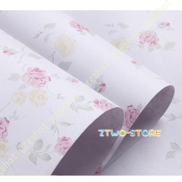 壁紙シール 花柄 剥がせる壁紙 防水 リメイクシート 草木柄 DIYシール PVC のり付き バラ ...