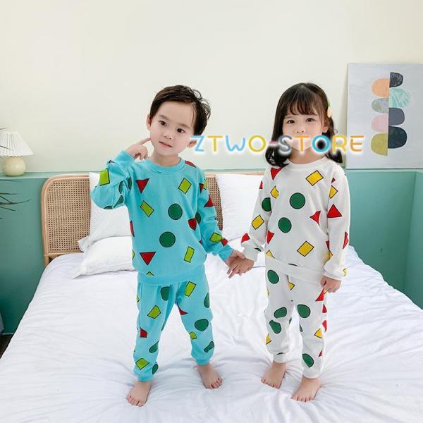 秋と冬 パジャマ 子供用 長袖 キッズ 子供服 新作 パジャマ キッズ クレヨンしんちゃん キッズパ...