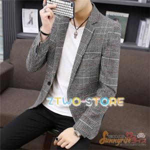 メンズサマージャケット テーラードジャケット チェック柄