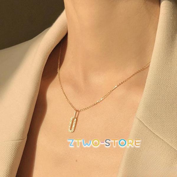 ネックレス レディース ダブルリング 個性 おしゃれ 上品 大人可愛い シンプル 四角 彼女 妻 嫁...