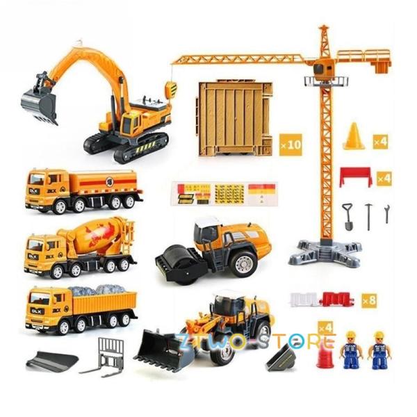 クリスマスプレゼント 子供 知育玩具 おもちゃ 建設工事 作業車セット リアル再現 砂遊び 男の子 ...