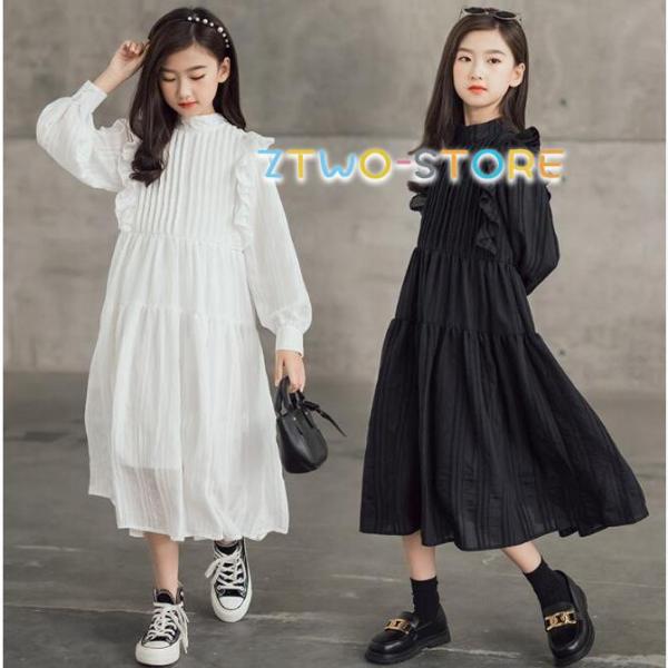 ワンピース きれいめ 春 秋 七五三 前撮り 女の子 子どもドレス 長袖 フォーマル 結婚式 衣装 ...