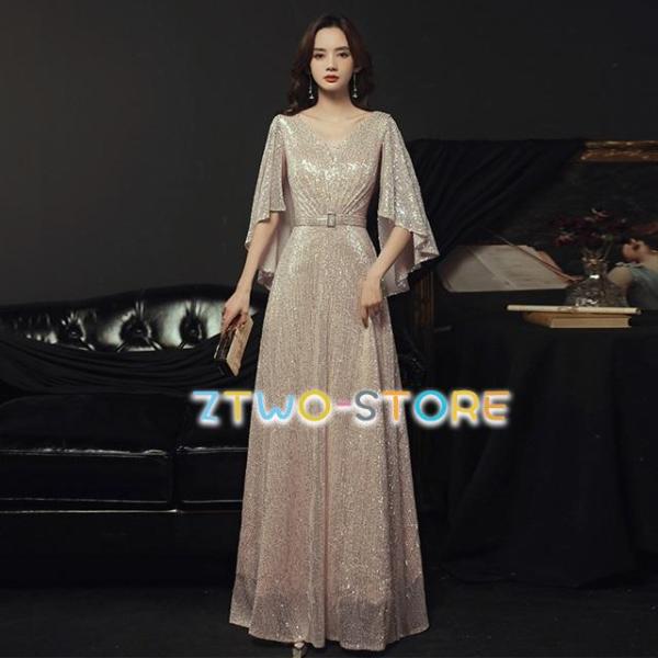 パーティードレス ロングドレス カラードレス 黒 かっこいい 結婚式 ドレス 二次会 大きいサイズ ...