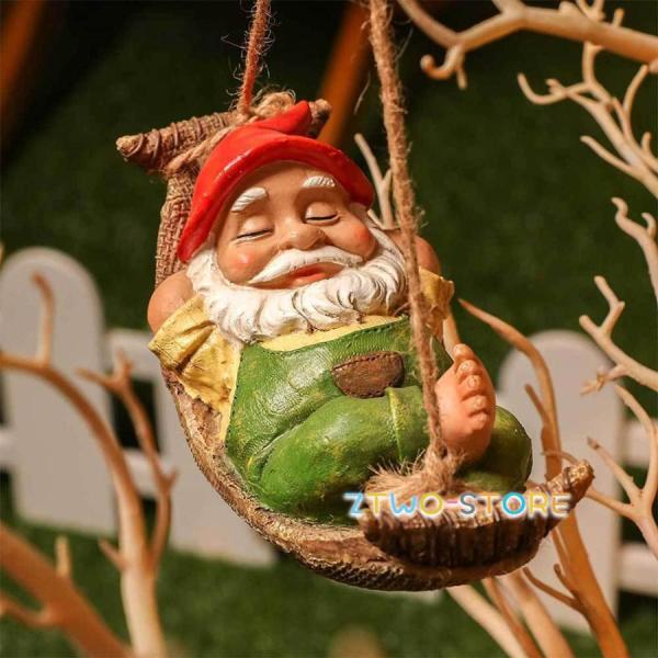 ガーデンオーナメント ノーム 大地の妖精 吊り ガーデニング 置物 ガーデニング雑貨 ガーデンオブジ...