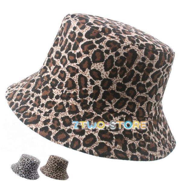 バケットハット レディース メンズ ハット レオパード ヒョウ柄 帽子 春夏秋 小顔効果 紫外線カッ...