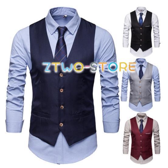 フォーマル メンズ ベスト スリム 男性 ベスト  ビジネス メンズ ベスト  オフィス ベスト ジ...