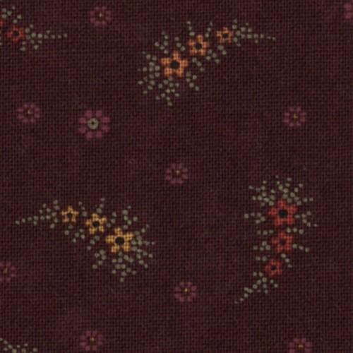 【202105B】パッチワークキルト生地・布・プリント/Flower/小花柄/レッド/エンジ