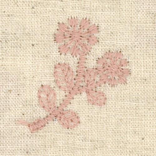 【20240601】パッチワークキルト生地・布・綿麻・たんぽぽ柄/アイボリー×ピンク/綿85％麻15...