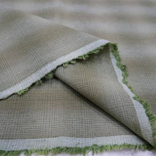 【20250905】パッチワーク生地/ファブリック/先染/グリーン/チェック/30ｃｍ〜10ｃｍ単位...