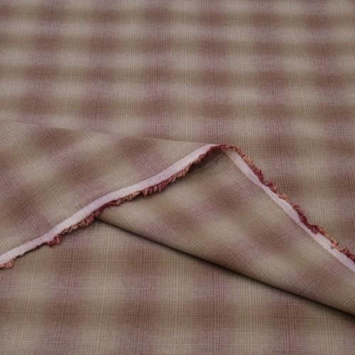 【20250906】パッチワーク生地/ファブリック/先染/ピンク/チェック/30ｃｍ〜10ｃｍ単位の...