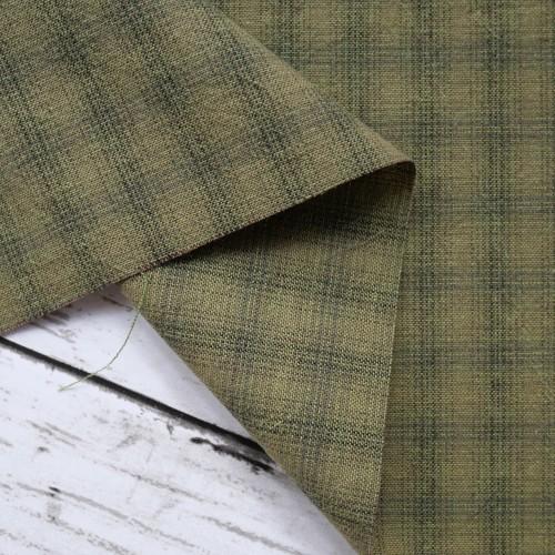 【20260110】パッチワーク生地/ファブリック/先染/グリーン/チェック/30ｃｍ〜10ｃｍ単位...