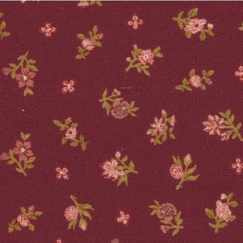 【202601E】パッチワークキルト生地・布・プリント/パッチワーク柄/トライアングル/レッド