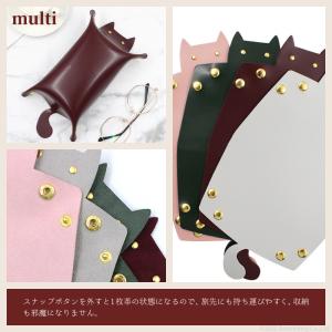 レザー風トレイ 猫 小物入れ 折り畳み 収納ト...の詳細画像3