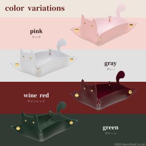 レザー風トレイ 猫 小物入れ 折り畳み 収納ト...の詳細画像4