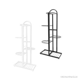 フラワースタンド5段 ホワイト ブラック 植物スタンド フラワーラック 園芸ラック 植木鉢 ガーデンラック 花棚 植物棚 A-ITEM エーアイテム