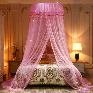 プリンセス仕様 蚊帳天蓋 ベッド カーテン モスキートカーテン 天蓋付き 通気性 耐久性 取り付け便利 インテリア かわいい 吊り下げ 子供部屋