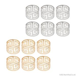 金属ナプキンリング 6個セット ナプキンホルダー テーブル パーティー クリスマス リング テーブルコーディネート 結婚式 披露宴