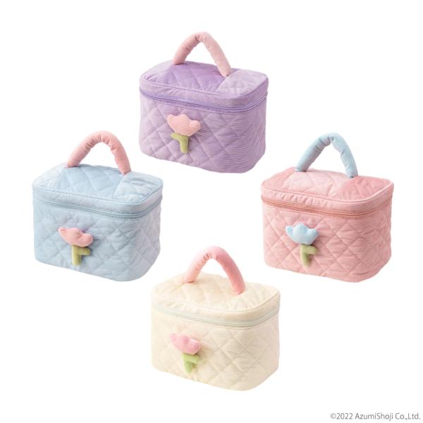 チューリップ 大容量 化粧ポーチ メイクポーチ バニティポーチ クリーム コスメ 化粧品 かわいい ...