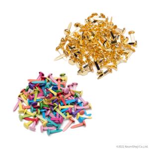 スクラップブッキング用 割りピン 100個セット ゴールド