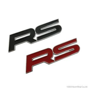 RS カーステッカー 黒 赤 エンブレム 車 ステッカー RS パーツ カー用品 3D アクセサリー ロゴ マーク バックドア 外装 ラベル ドレスアップ