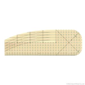 A-ITEM アイロン定規 10×30cm 裁縫 縫い代 ものさし 手芸