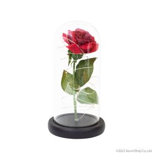 バラ LEDライト インテリア かわいい 光る薔薇 魔法 ローズ ガラスドーム お花 部屋 デコレーション 電池式 造花 枯れない プレゼント ギフト ばら 薔薇｜zumi