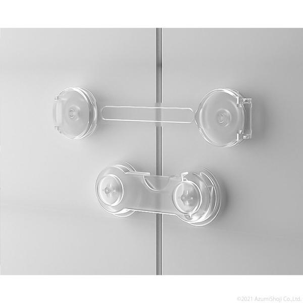 ベビーガード チャイルドロック 引き出し 扉 透明 剥がせる 長さ調整可（10個セット5長＋5短）ド...