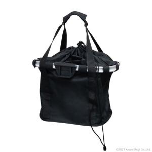 自転車カゴ 脱着式 前カゴ 巾着付き バスケット アルミ製 軽量 買い物 便利 マウンテンバイク クロスバイク コンパクト エコバック 耐久性 折りたたみ 持ち手