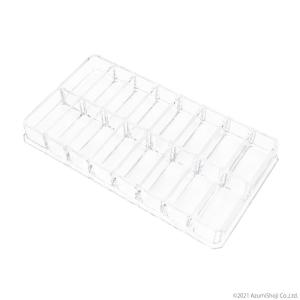 アイシャドウ収納ケース 2列 コスメ収納 アクリルケース クリアケース 化粧台 チーク 単色アイシャドウ 収納ボックス ドレッサー 収納 コスメ アクリル