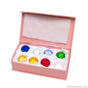 水晶8色セット ボックス付き 多色 透明 水晶 形 ギフト ダイヤモンド ガラス 家の装飾 宝石 装飾品 誕生日 母の日 八色 A-ITEM エーアイテム